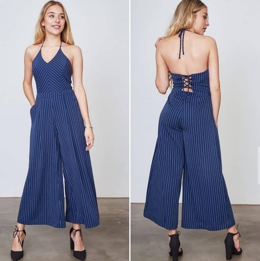 Womens striped jumpsuit